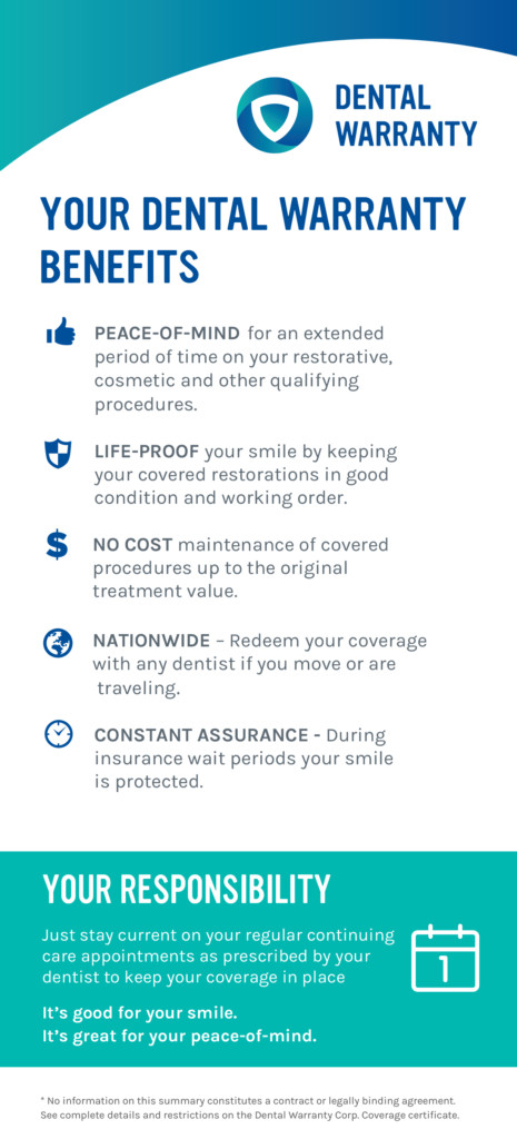 Dental Warranty Rack Card